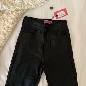 Edikted Black Faux Leather Pants